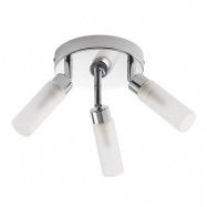 Lindby - Vinza 3 Round Plafond Chrome/Opal