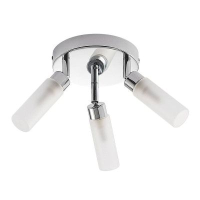 Lindby - Vinza 3 Round Plafond Chrome/Opal