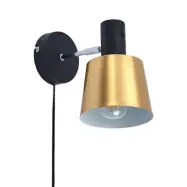 Lindby - Vlada Vägglampa Matt Brass/Matt Black