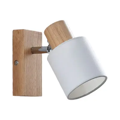 Lindby - Wanessa Vägglampa Light Wood/White