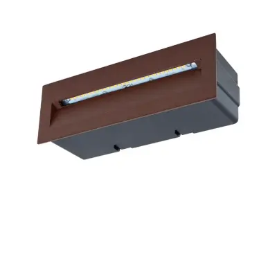 Lucande - Loya LED Indbygnings Vägglampa 23x8 IP54 Rost