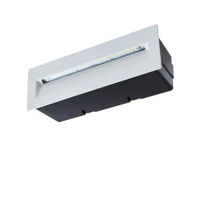 Lucande - Loya LED Indbygnings Vägglampa 23x8 IP54 Vit
