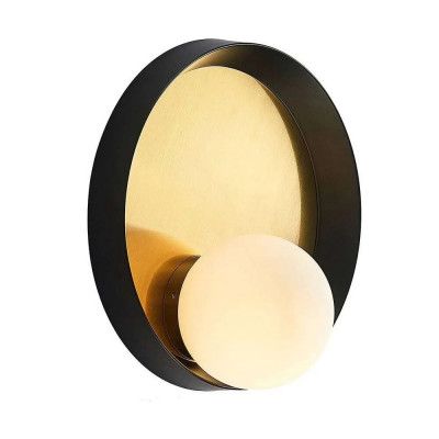 Lucande - Andelina Vägglampa Brass/Black/Opal