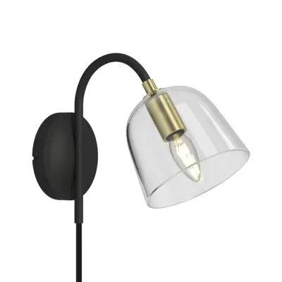 Lucande - Anjita Vägglampa Black/Brass