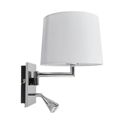 Lucande - Bent Vägglampa White/Chrome
