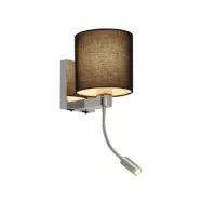 Lucande - Brinja Flex Vägglampa Black/Chrome