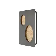 Lucande - Delin LED-vägglampa grå/guld 55 x 55 cm dimbar