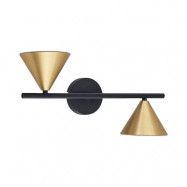 Lucande - Kartio 2 Vägglampa Brass