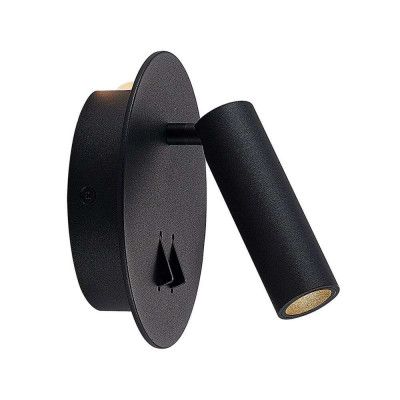 Lucande - Magya LED 2 Round Vägglampa Black