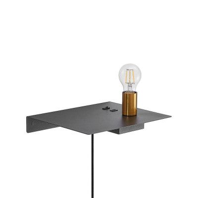 Lucande - Malvina Vägglampa USB BRass