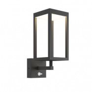 Lucande - Qimka Solcelle Vägglampa w/Sensor Graphite