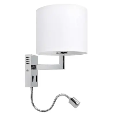 Lucande - Taron Vägglampa White/Chrome