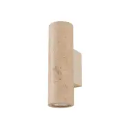 Lucande - Tavira vägglampa, travertin, sten, upp/ner