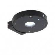 Lucande - Tavon Round LED Solcell Vägglampa Dim. w/Sensor Svart