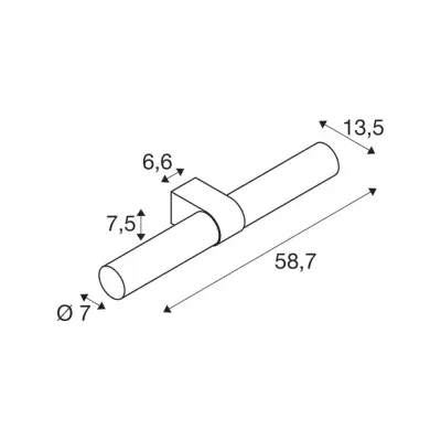 Lygant dubbel LED-vägglampa, mässingsfärgad, IP44, aluminium, glas – SLV - Badrum - Modern - Med flera ljuskällor