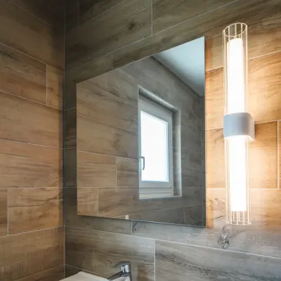 Lygant dubbel LED-vägglampa, vit, IP44, aluminium, glas – SLV - Badrum - Modern - Med flera ljuskällor