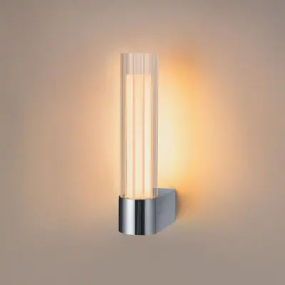 Lygant LED-vägglampa med en lampa, krom, IP44, aluminium – SLV Lygant single - Badrum - Modern - Med en ljuskälla