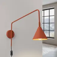 LYS vägglampa, ockra, Ø 14 cm, metall, stickkontakt, E14 SOLLUX LIGHTING - Vardagsrum - Skandinavisk - Med en ljuskälla