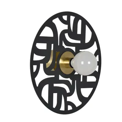 MARKET SET - Labyrinthe vägglampa, Ø 40 cm svart