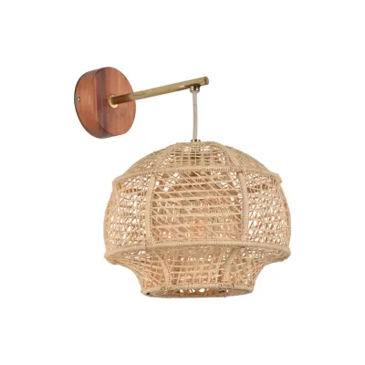 MARKET SET - Odyssée vägglampa palmfiber Ø28cm