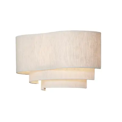 MARKET SET - Pebble textilvägglampa, krämfärgad