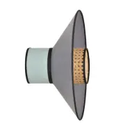 MARKET SET - Singapour vägglampa, mandel/antracit