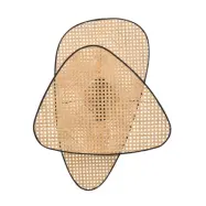 MARKET SET - Vägglampa Screen, 77 cm hög, natur, rotting