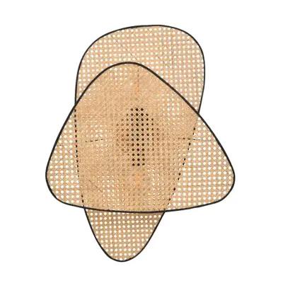 MARKET SET - Vägglampa Screen, 77 cm hög, natur, rotting