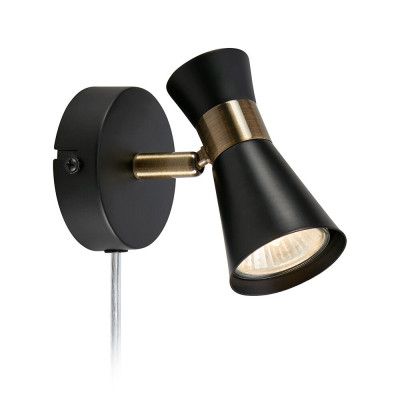 Markslöjd - Folie Vägglampa Svart/Antik Mässing