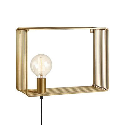 Markslöjd - Shelf vägglampa, guldfärgad, metall