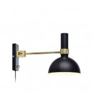 Markslöjd - Larry Vägglampa Black/Brushed Brass