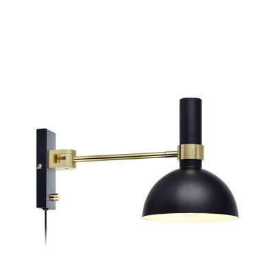 Markslöjd - Larry Vägglampa Black/Brushed Brass