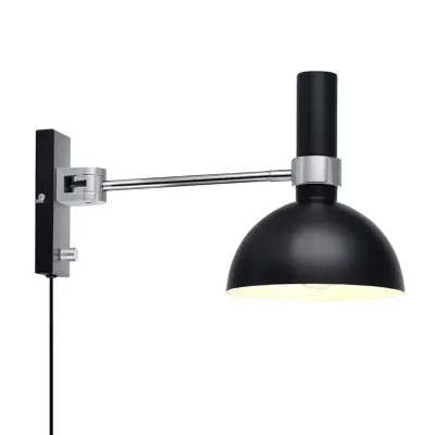 Markslöjd - Larry Vägglampa Black/Brushed Brass