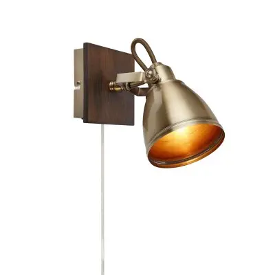 Markslöjd NATIVE Vägglampa 1L Brun/Antik