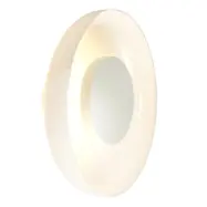 Aura LED-vägglampa, Ø 25 cm, opal - MARSET Aura Plus - Vardagsrum - Design - Glas - Rund