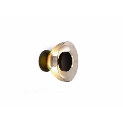 MARSET - Aura Vägglampa w/Canopy Transparent Smoked