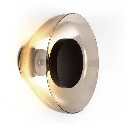 MARSET - Aura Vägglampa w/Canopy Transparent Smoked