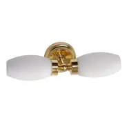 Marstrand dubbel vägglampa, mässing