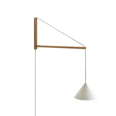 Moebe - Vägglampa ek/vit justerbar kontakt G9