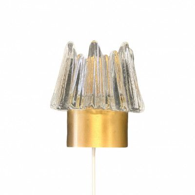 Nafa vägglampa, mässing/glas