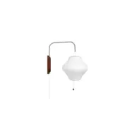Nelson Pear Wall Sconce Cabled, Small, Off-white