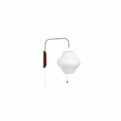 Nelson Pear Wall Sconce Cabled, Small, Off-white