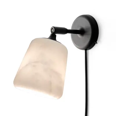 Material: vägglampa, krämfärgad, marmor, stickkontakt – New Works - Vardagsrum - Design - Metall - Rund