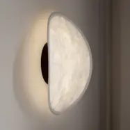 Tense LED-vägglampa, vit/svart, Ø 35 cm – New Works - Vardagsrum - Design - Plast - Med en ljuskälla