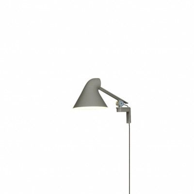 NJP vägglampa kort arm, mörkgrå 20cm