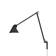 NJP vägglampa lång arm, svart 60cm