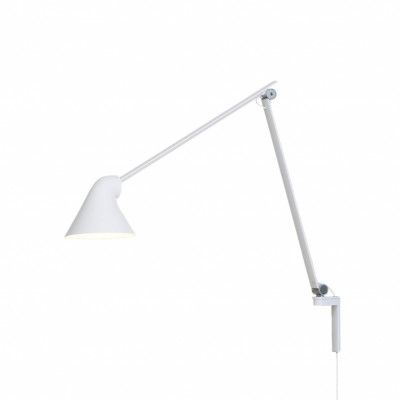 NJP vägglampa lång arm, vit 60cm