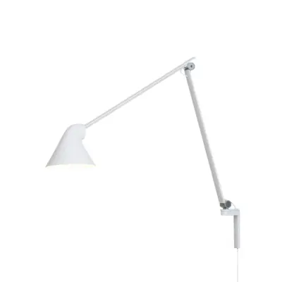 NJP vägglampa lång arm, vit 60cm