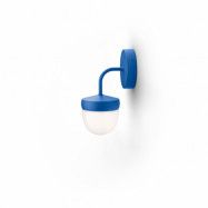 Noon Pan vägglampa frostad 10 cm Blå