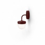 Noon Pan vägglampa frostad 10 cm Bordeauxröd